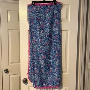 Lily Pulitzer Scarf with Pom Poms